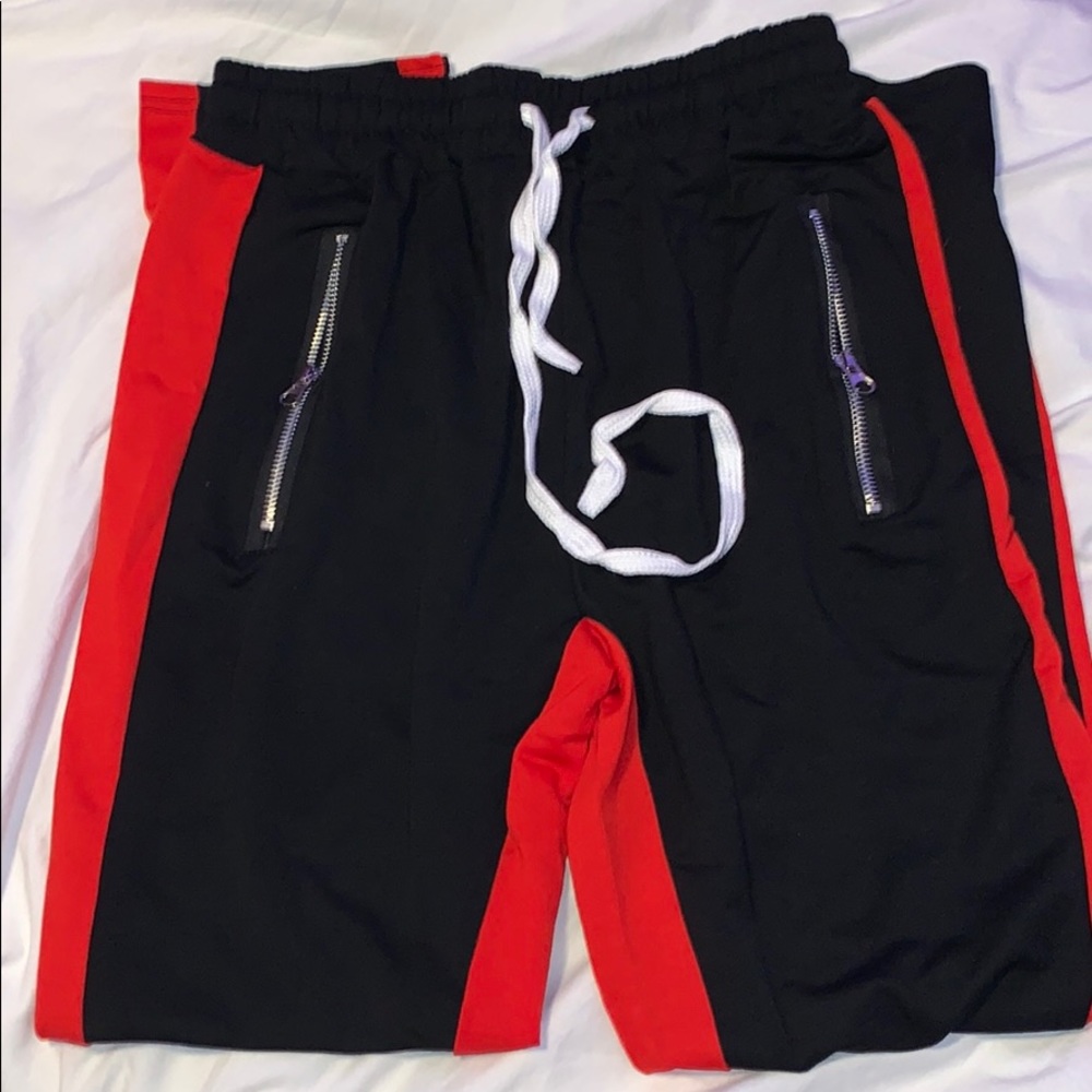 Red & Black Joggers